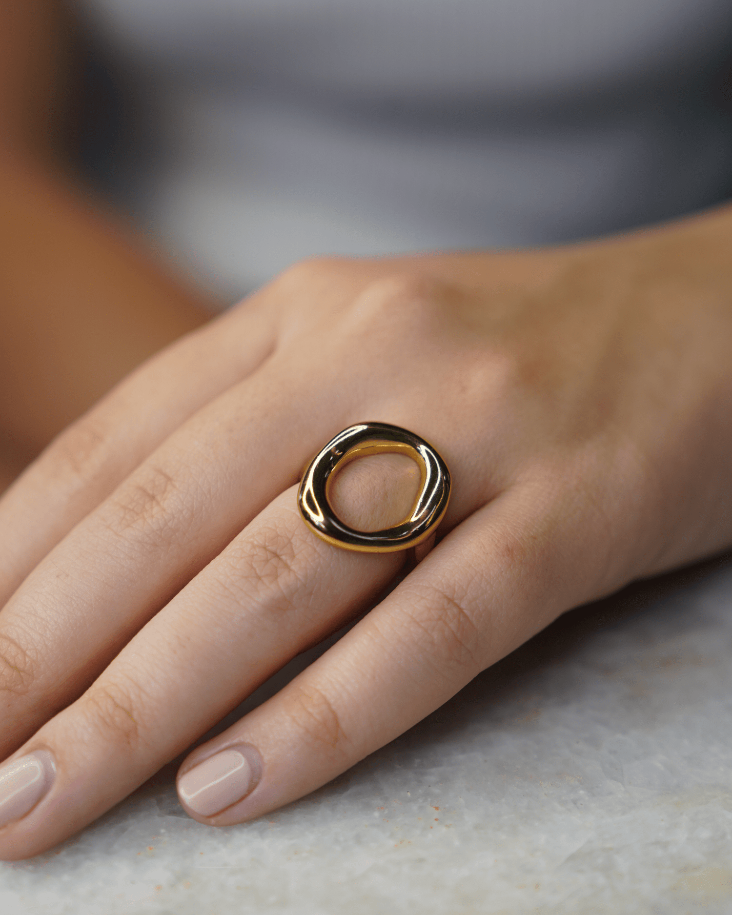 Anillo Óvalo Mini - AnilloDorado VERYSA