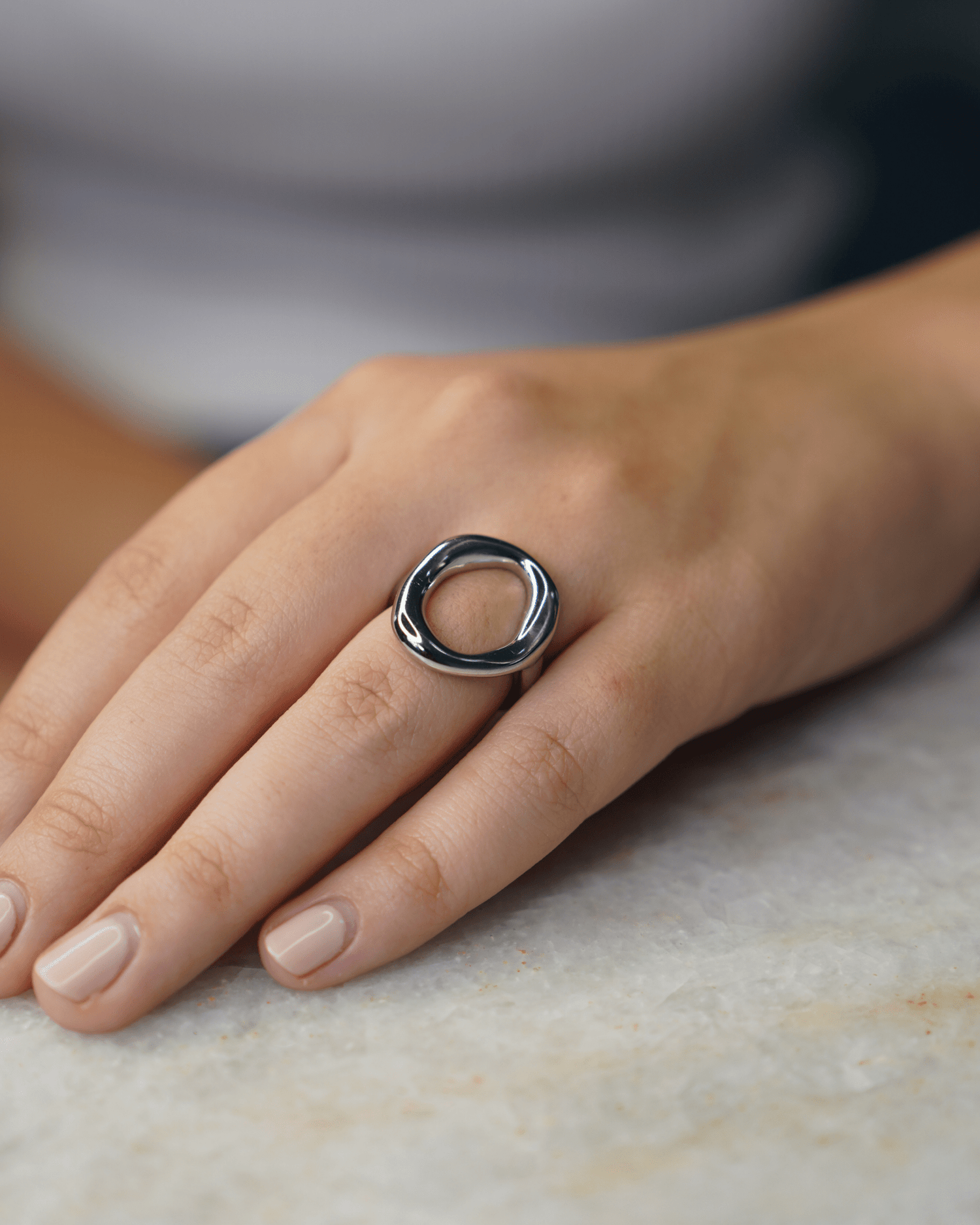 Anillo Óvalo Mini - AnilloPlateado VERYSA
