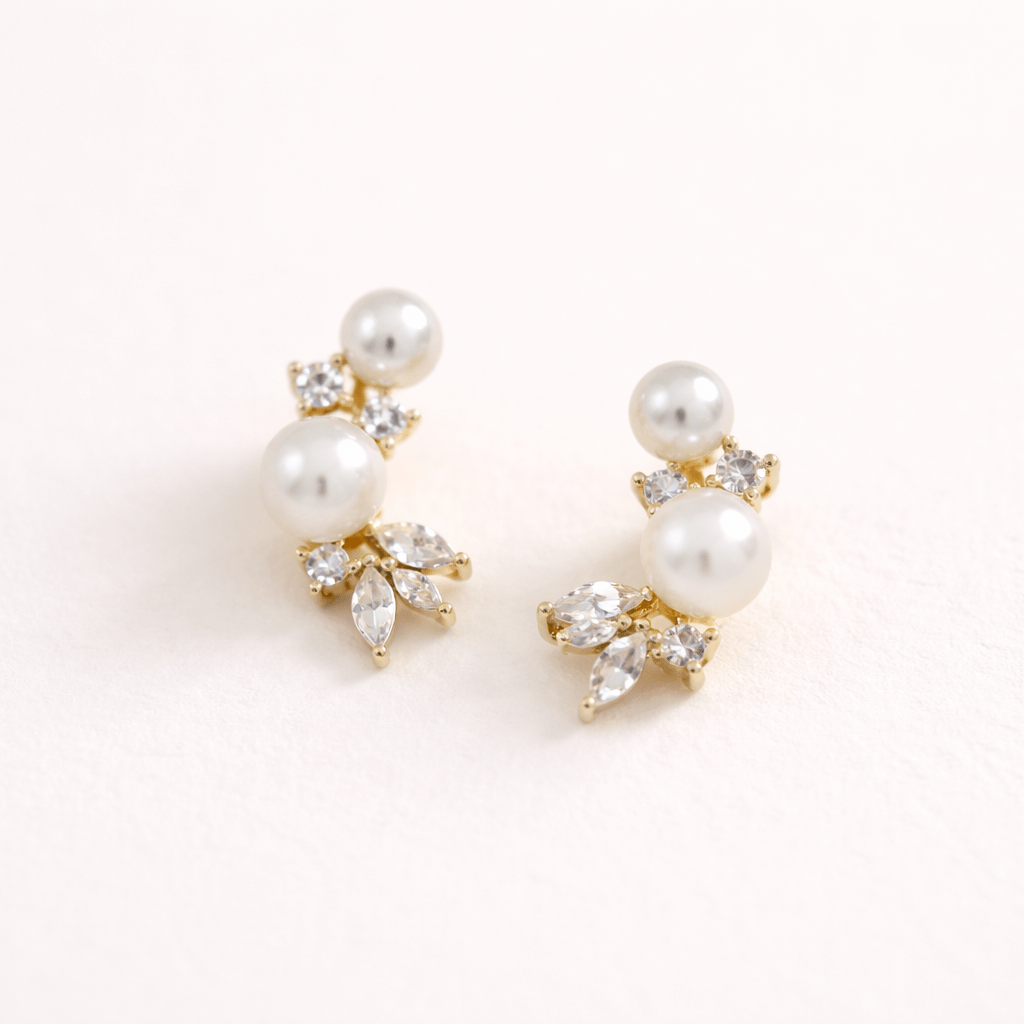 Aretes Lumi Perla - AretesDorado VERYSA