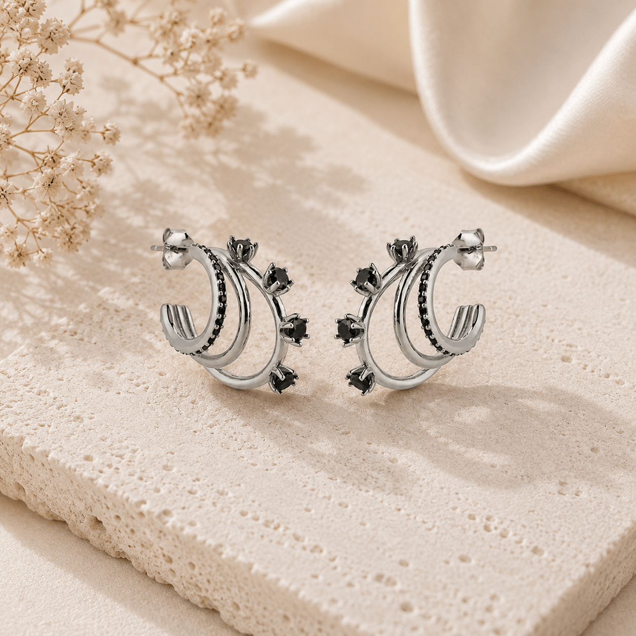 Aretes Midnight - AretesPlateado VERYSA
