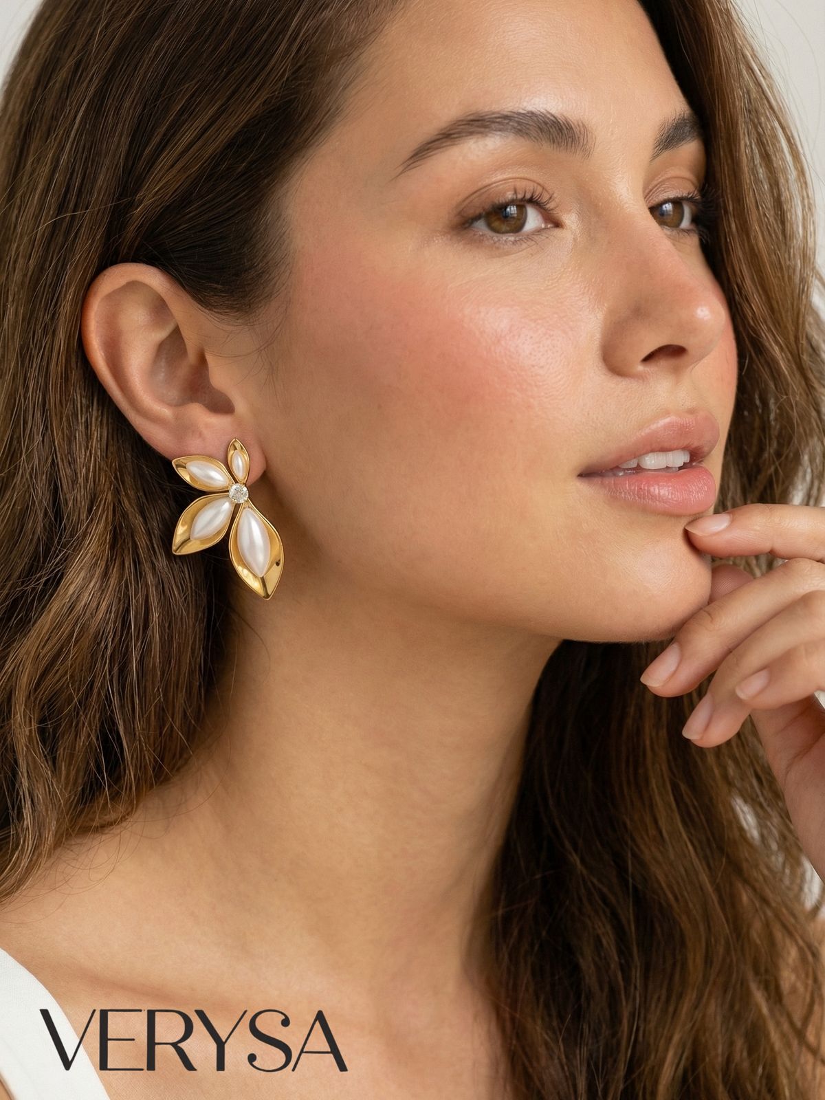 Aretes Petal Perla - Aretes VERYSA