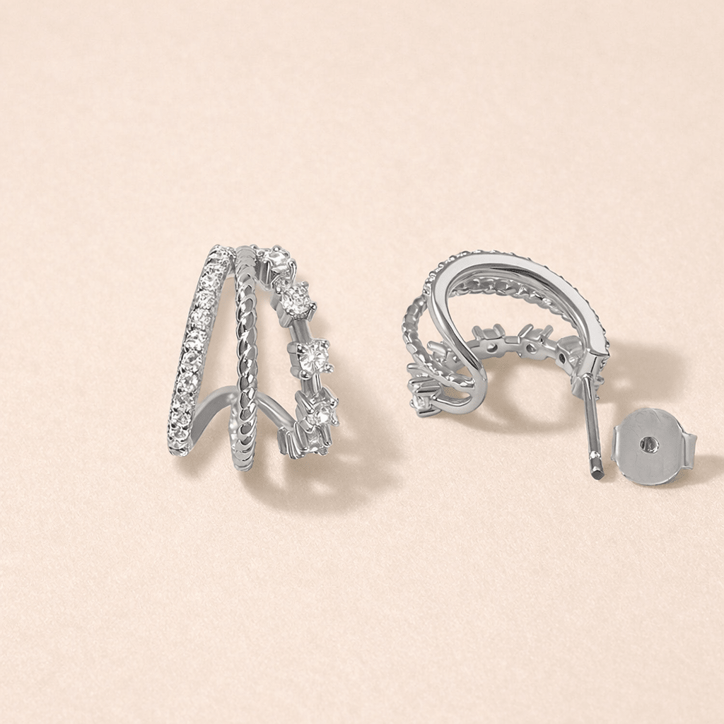 Aretes Trinity Glow - AretesPlateado Rodio VERYSA