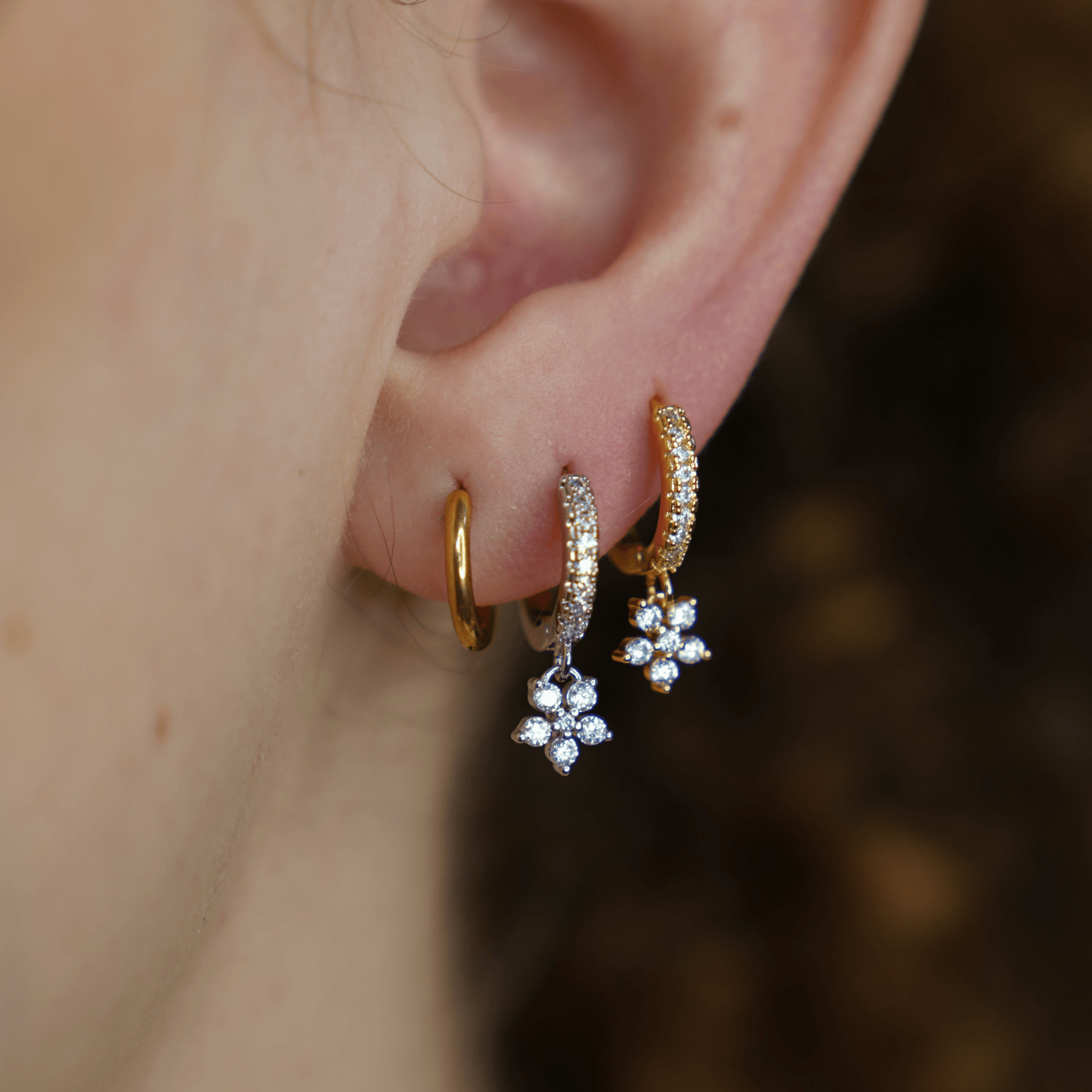 Arracada Piercing Flor - PiercingsPlateado VERYSA