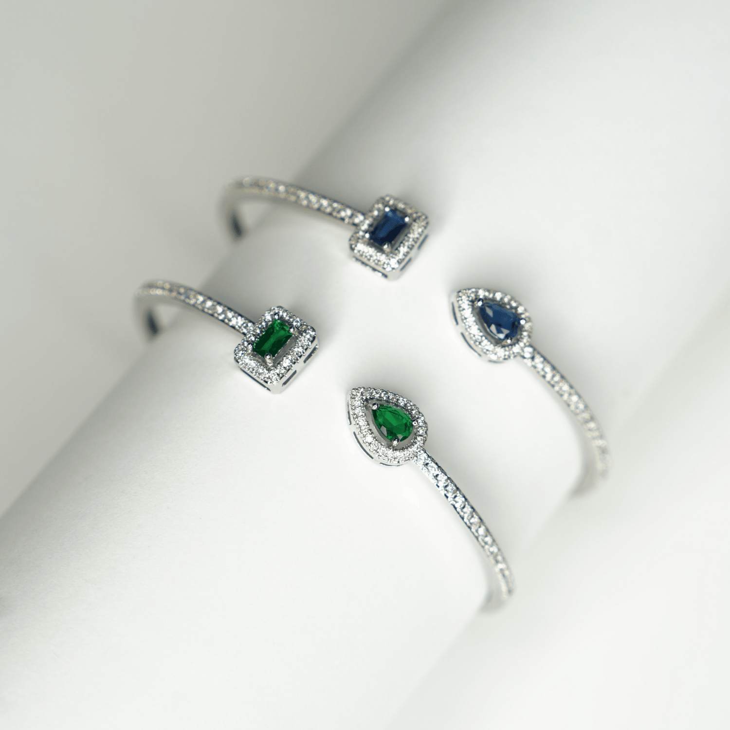 Brazalete Duo de Luz - BrazaletesVerde Circonia VERYSA