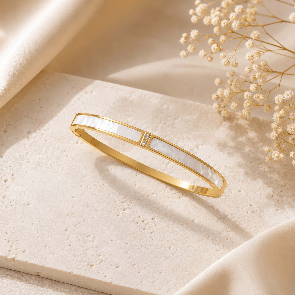 Brazalete Nácar Elegance -BrazaletesDorado VERYSA