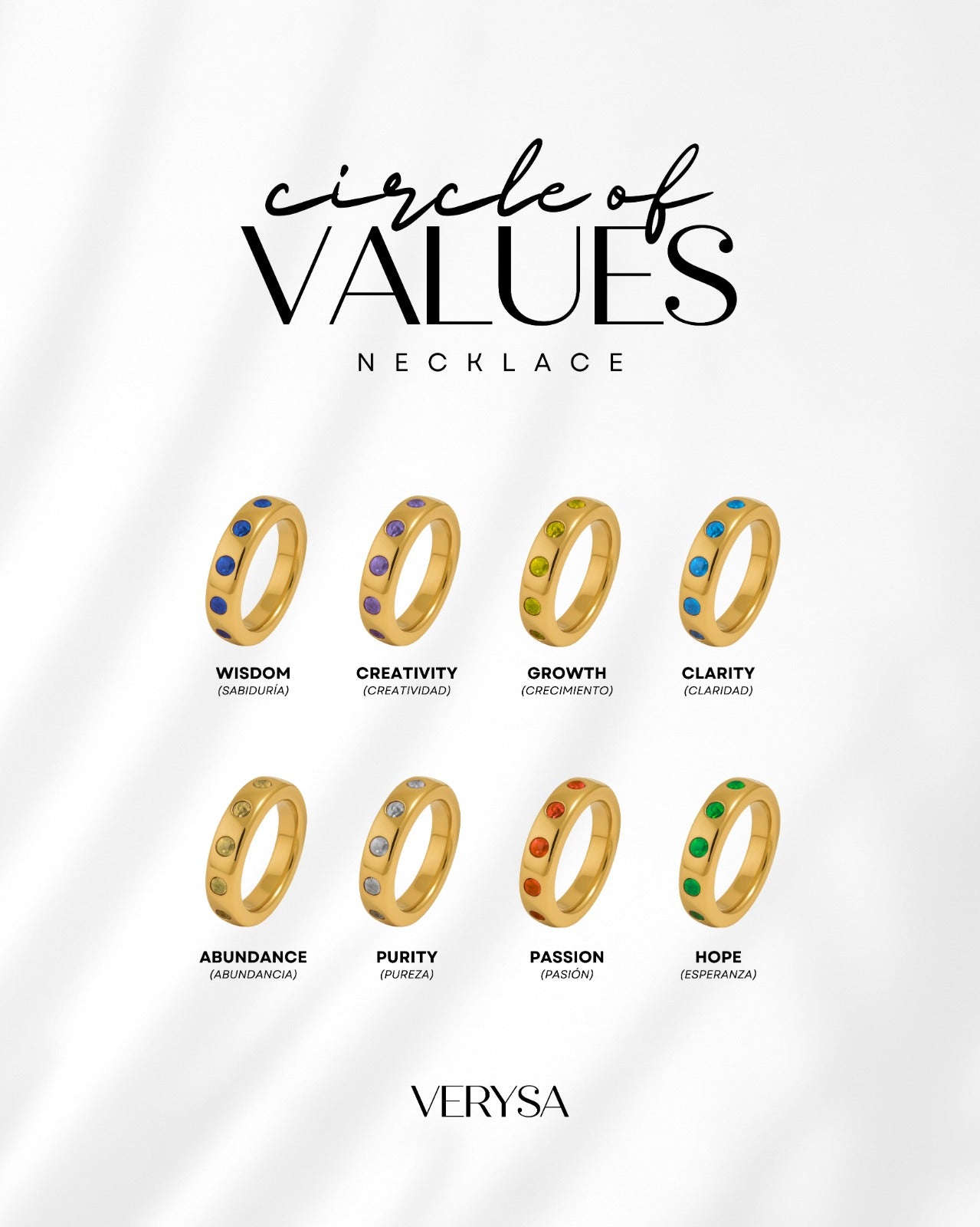 Circle of Values — Dijes con Propósito - CollaresAzul marino (WISDOM) VERYSA