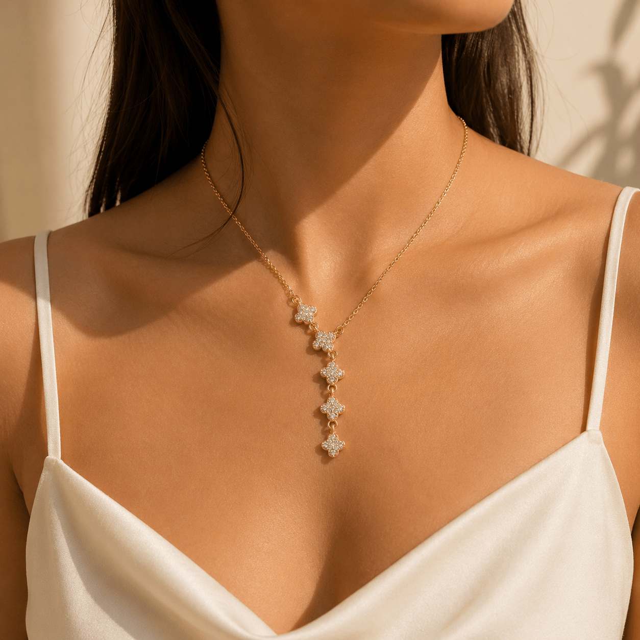 Collar Cascade Lumière -Dorado VERYSA