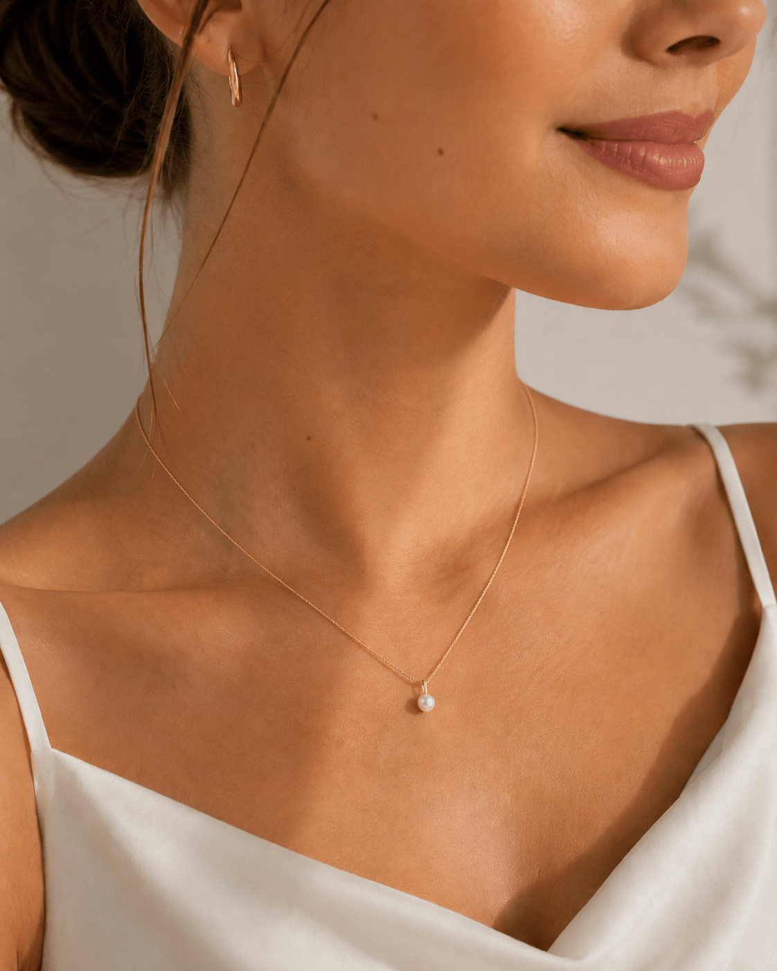 Collar Perla Mini - Plateado VERYSA