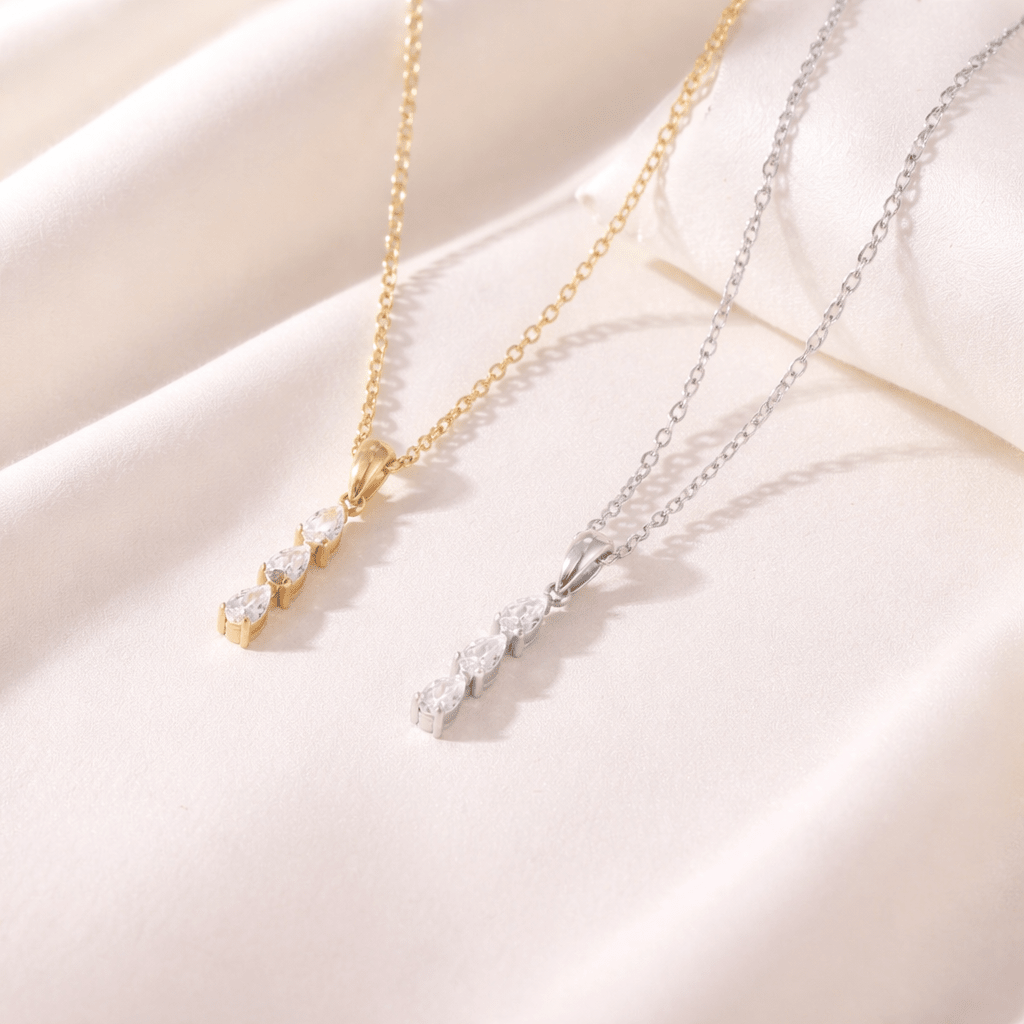 Collar Trinity Drop - CollaresPlateado VERYSA
