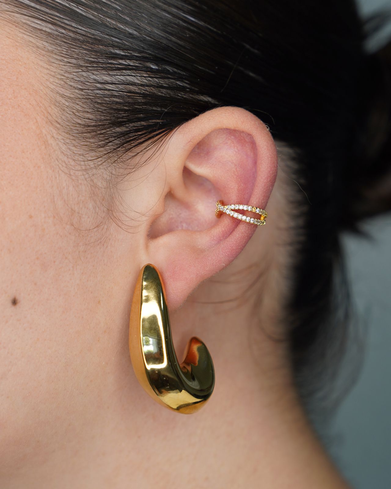 Ear Cuff Double Shine - PiercingsDorado VERYSA