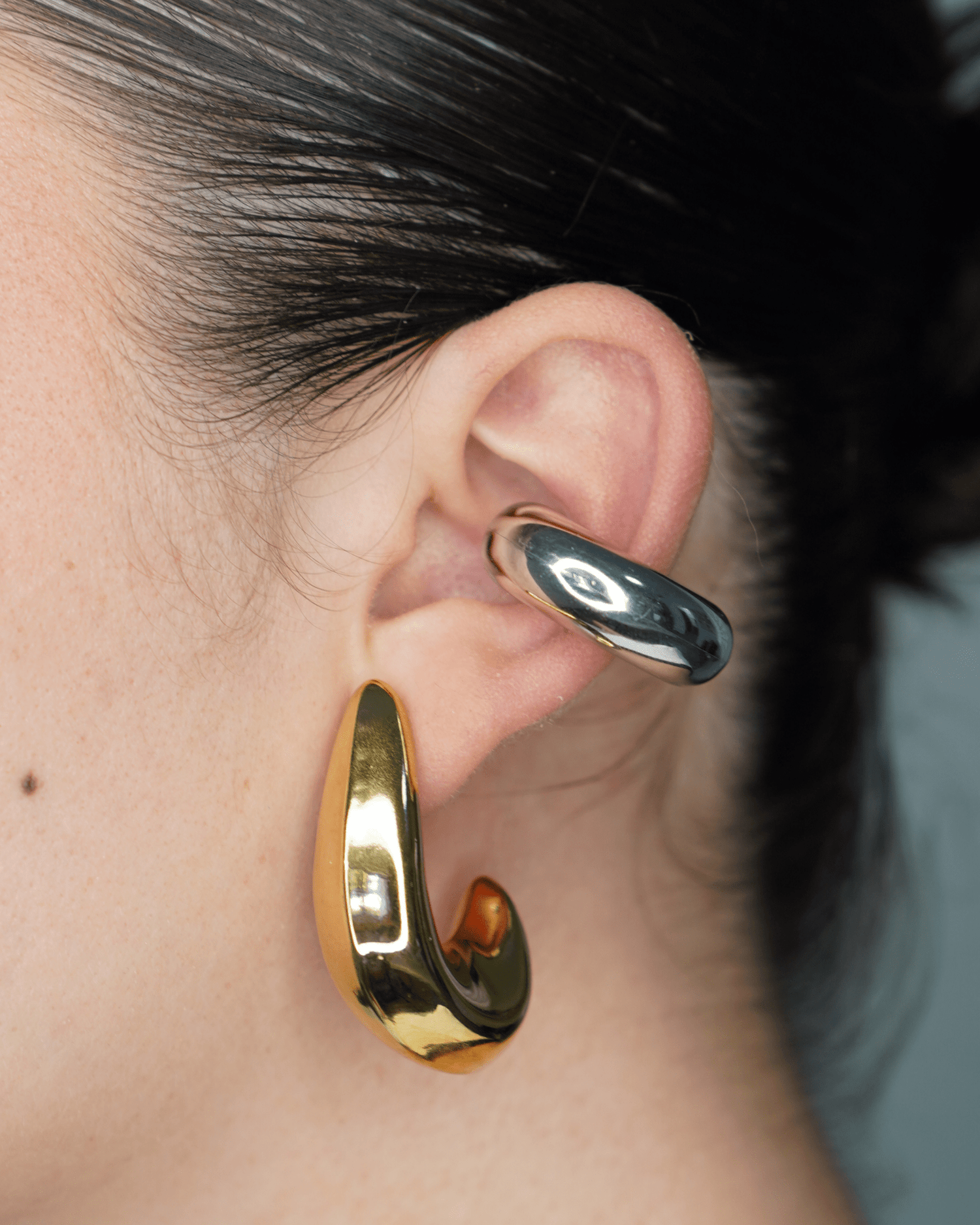 Ear Cuff Grueso - AretesPlateado VERYSA