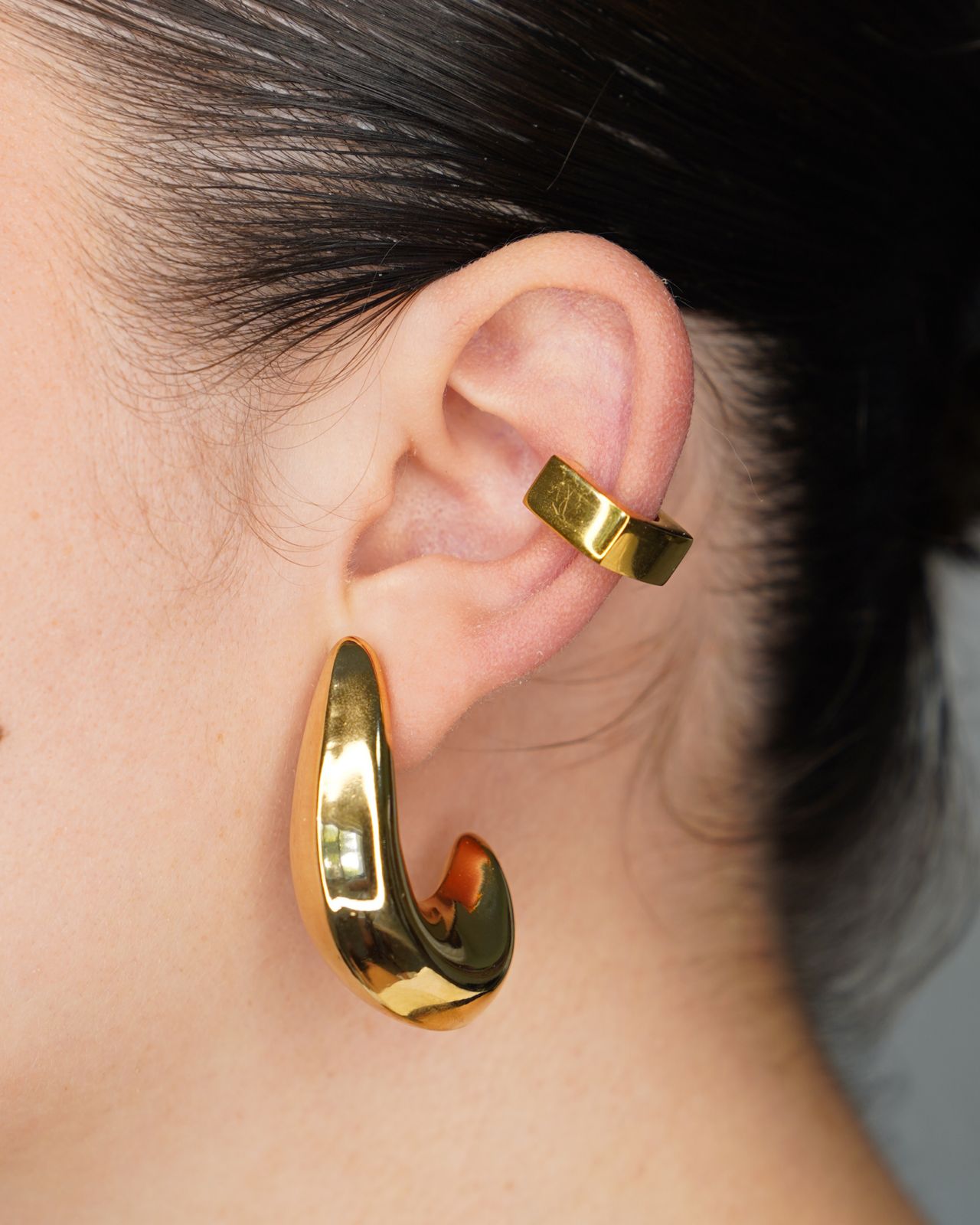 Ear Cuff Rectangular - AretesDorado VERYSA
