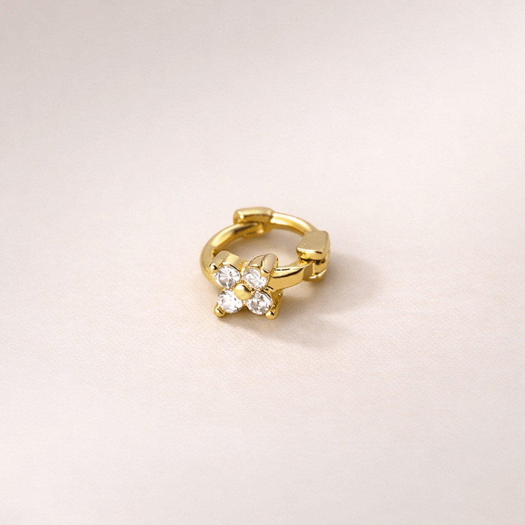 Huggie Mini Flor Zirconia - PiercingsFloral VERYSA