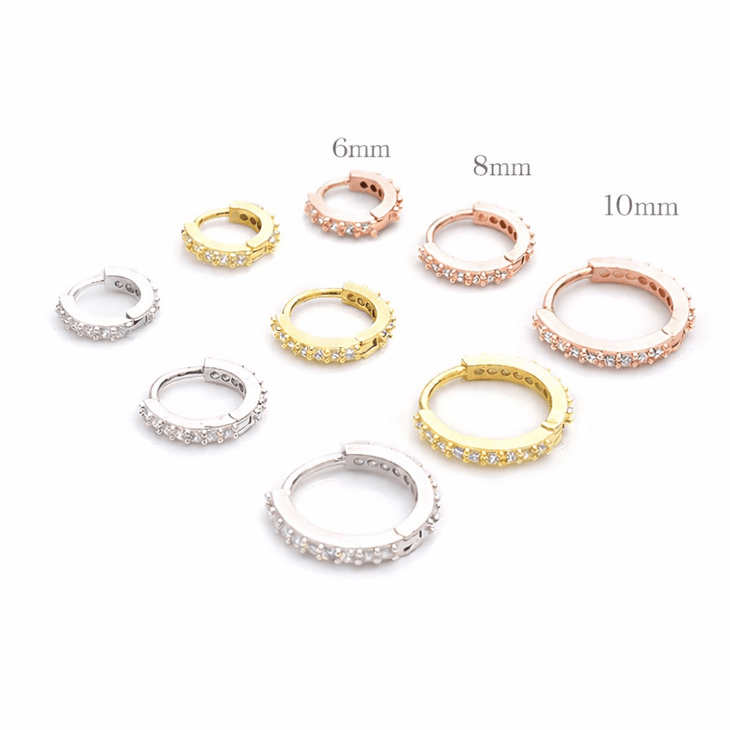 Huggies Zirconia Mini (6mm · 8mm · 10mm) - PiercingsDorado VERYSA