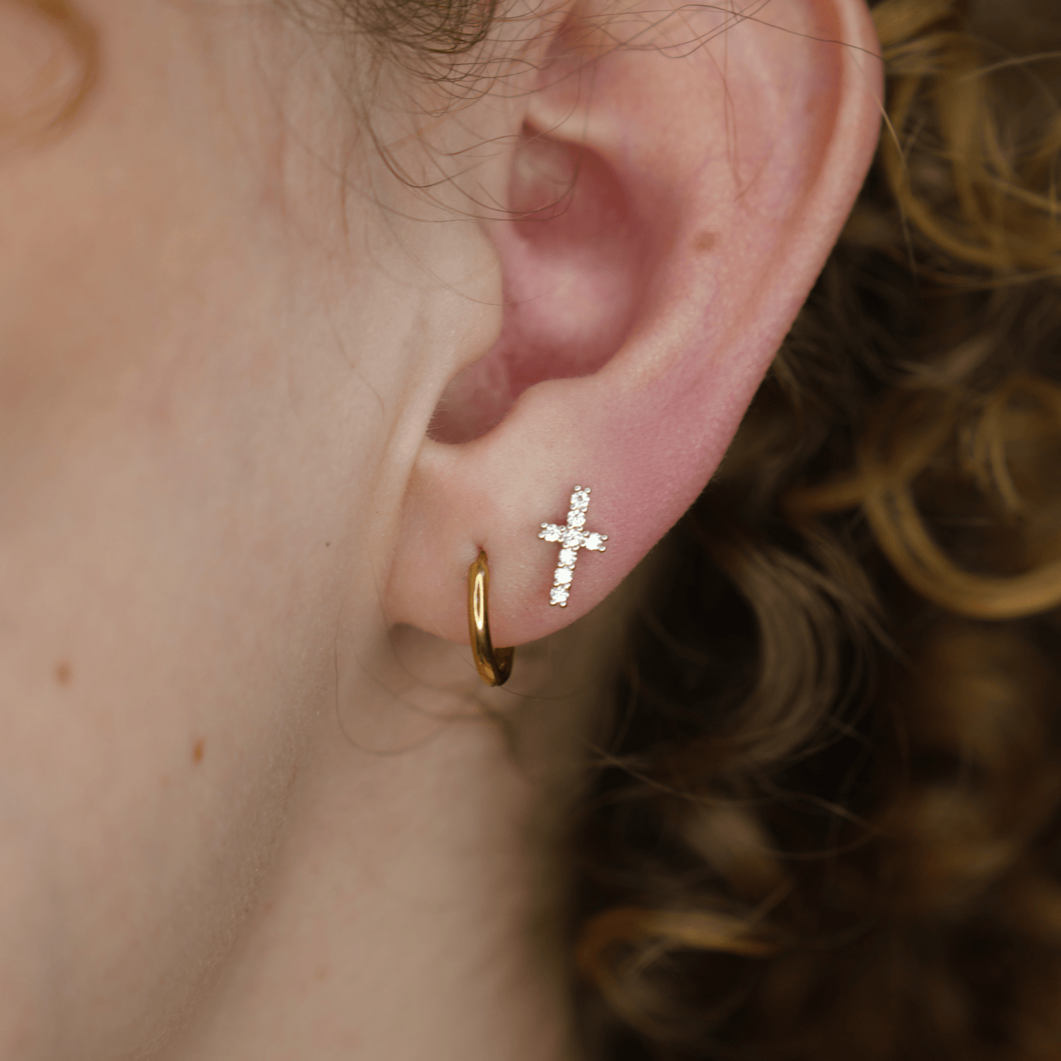 Piercing Broquel Cruz - PiercingsPlateado VERYSA