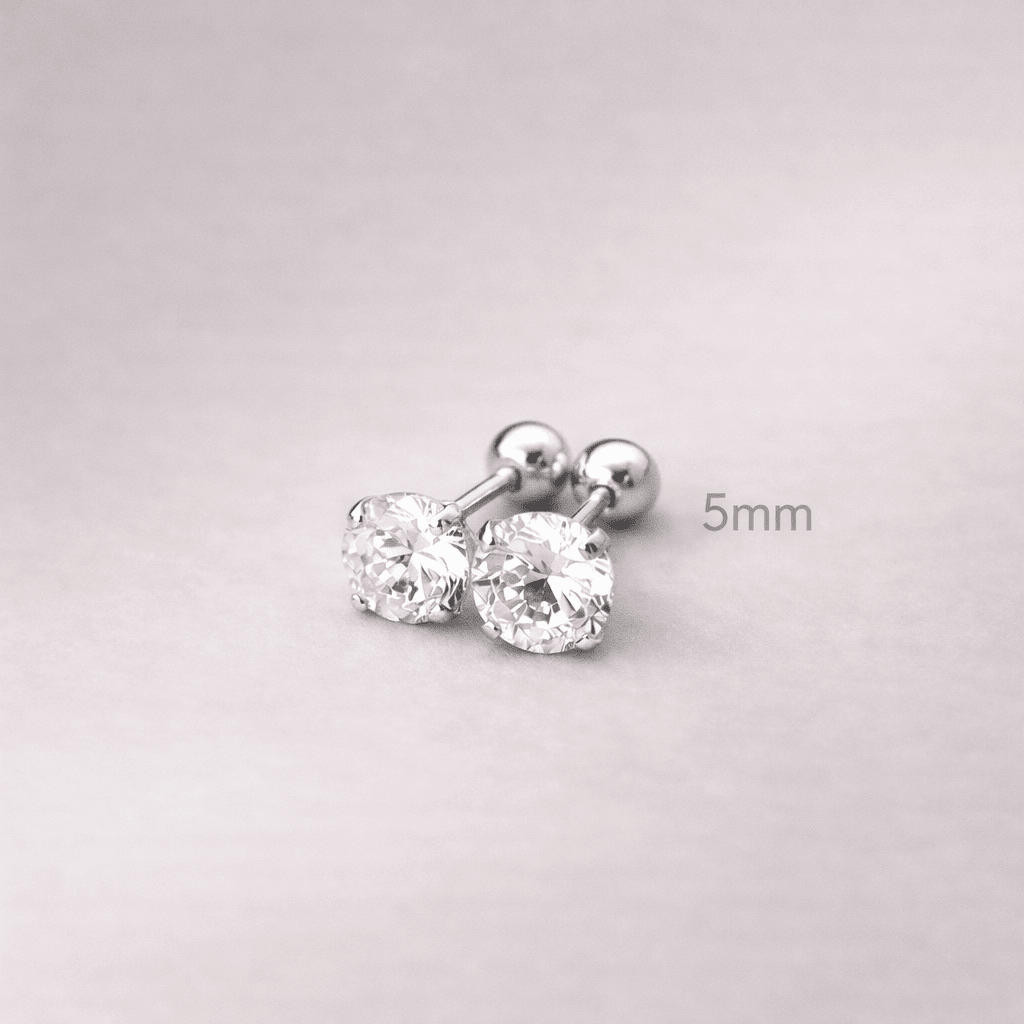 Piercing Zirconia Clásico - Plateado Rodio VERYSA