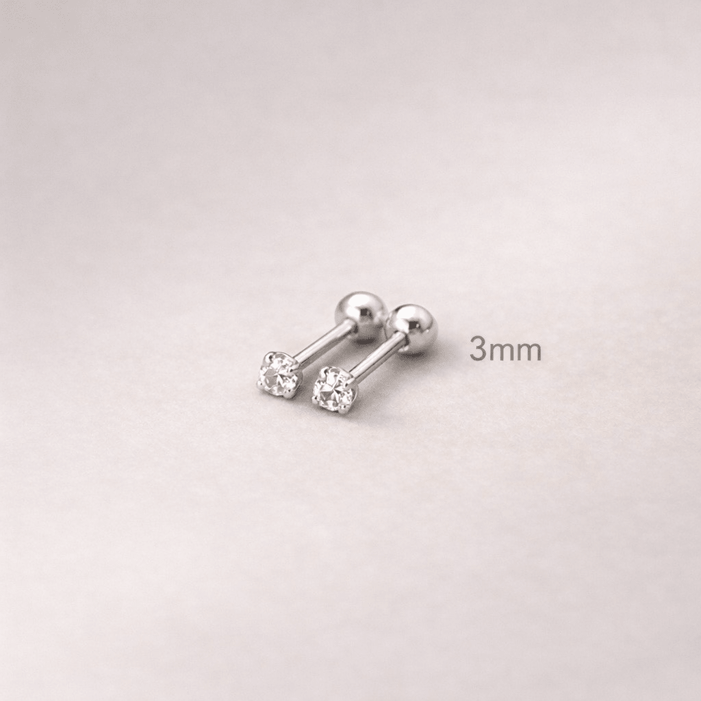 Piercing Zirconia Clásico - Plateado Rodio VERYSA