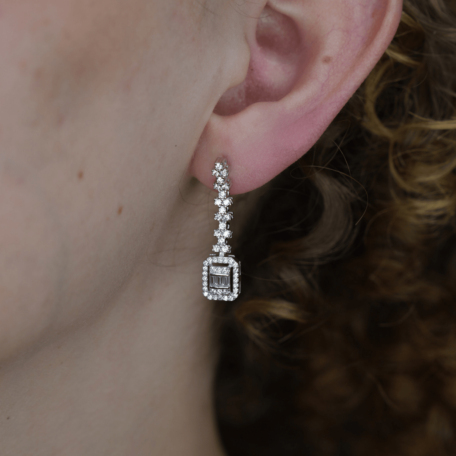 Set Luz Gemoetrica en Plata .925 Rodizada - Set VERYSA